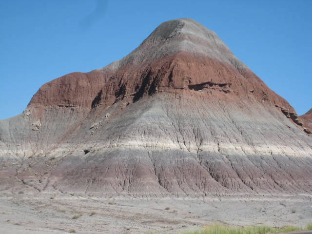 Colourful rock hills in the Petrified Forest National Park…