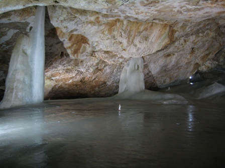 Inside the Dobsinka Ice Cave…