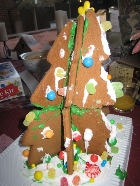 The gingerbread Christmas Tree - any more decorations would have brought it crashing down!