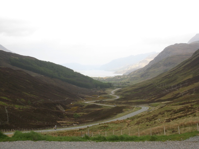 The road down to Gairloch, and a rare stop to take a picture!