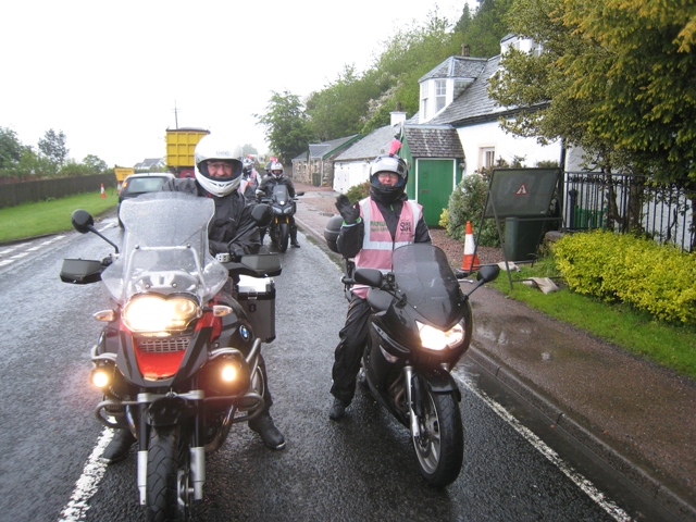 Nick with one of the more sane 'breast way round' riders
