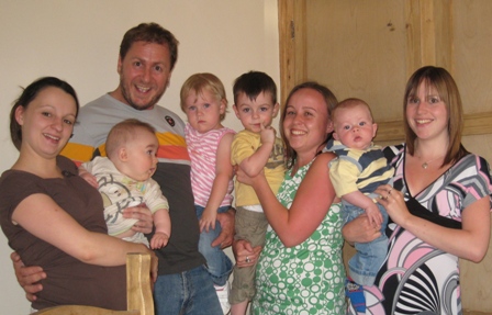 Paul with his kids and grandkids
