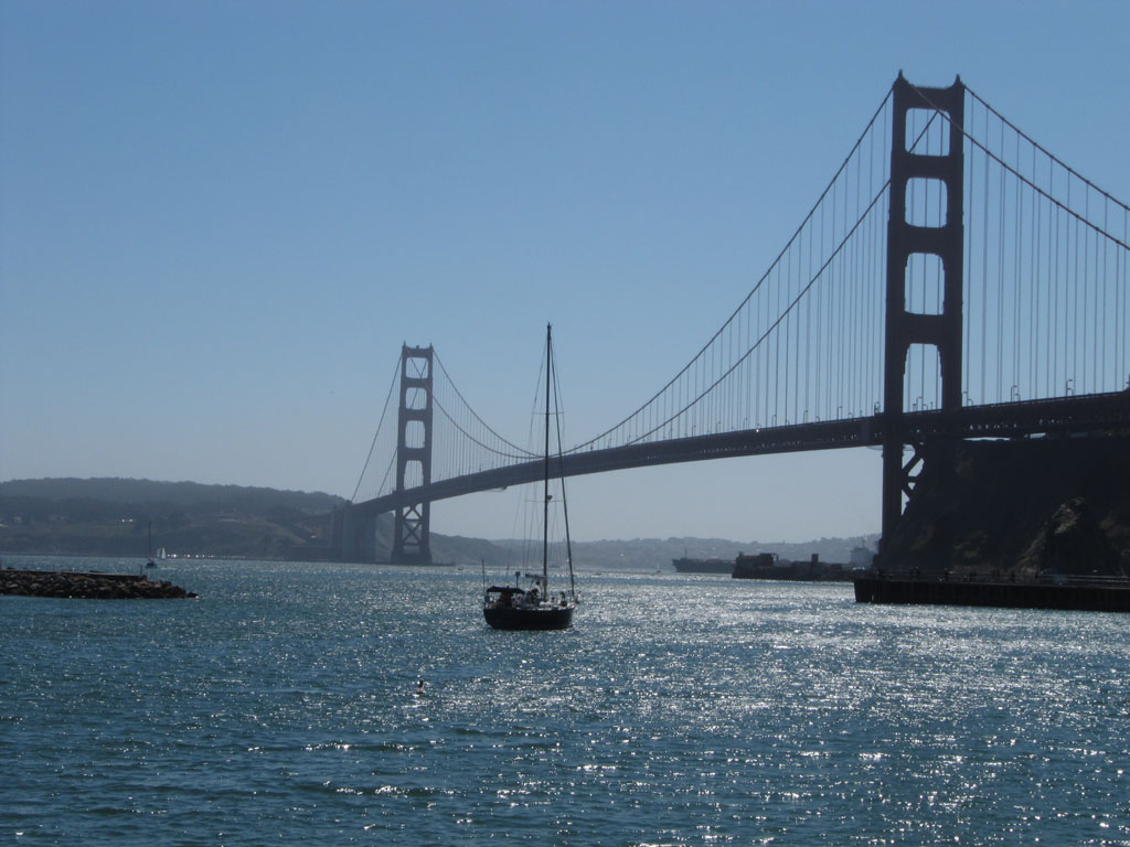 The Golden Gate Bridge from the Travis Marina