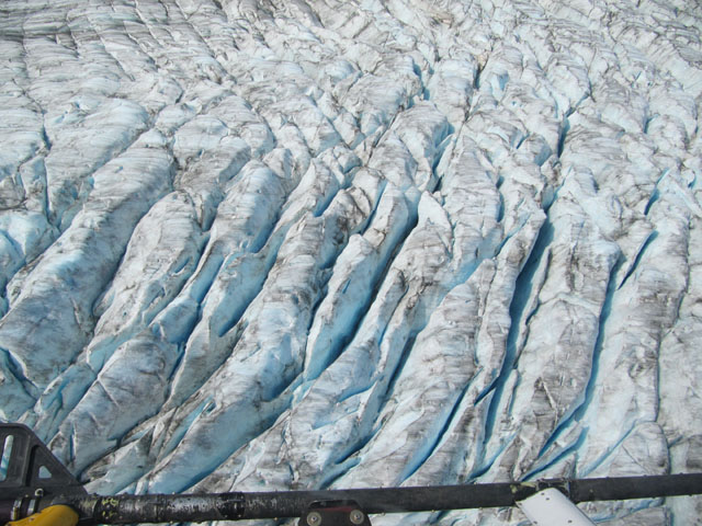 The Cambrian glacier as seen from the helicopter