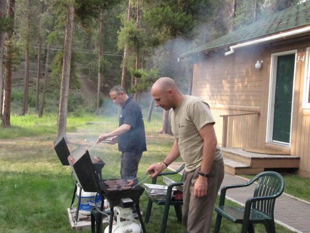 Kevin and Jeff cooking up a storm...