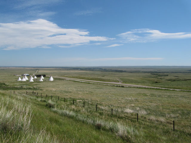 The wide open, windy, plains of Alberta from Head Smashed In Buffalo Jump