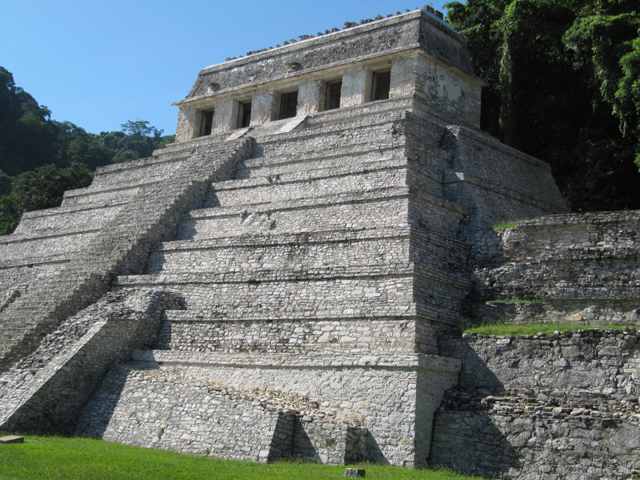 Pakal's temple, showing the side windows...