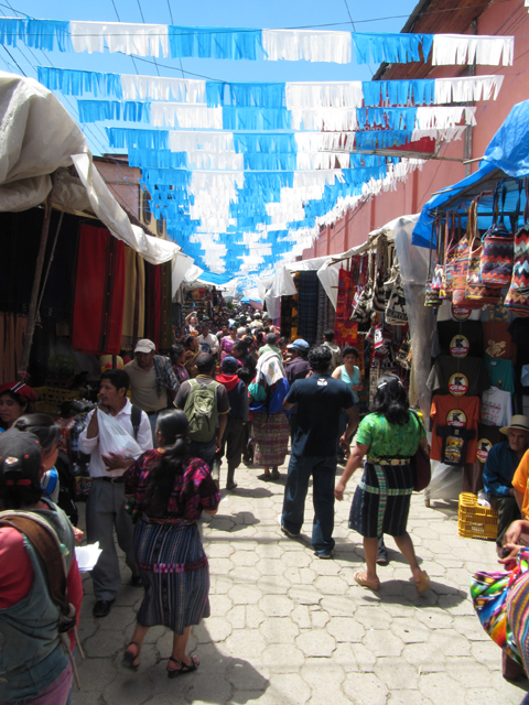 Entering the market at Chichicastenanga...