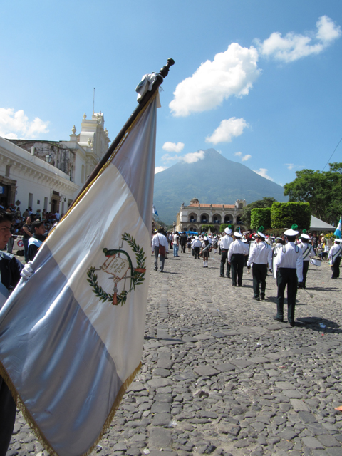 Independence Day parade, Antigua Guatemala...