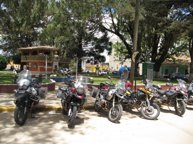 Just a few of the bikes in the plaza at La Esperanza...