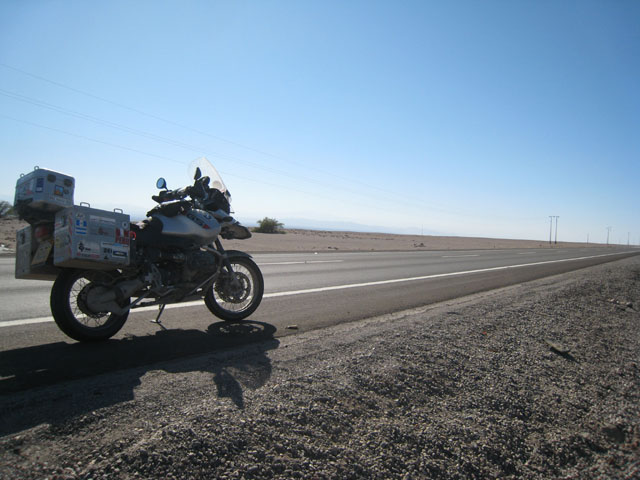 Stopped in the empty desert of northern Chile...